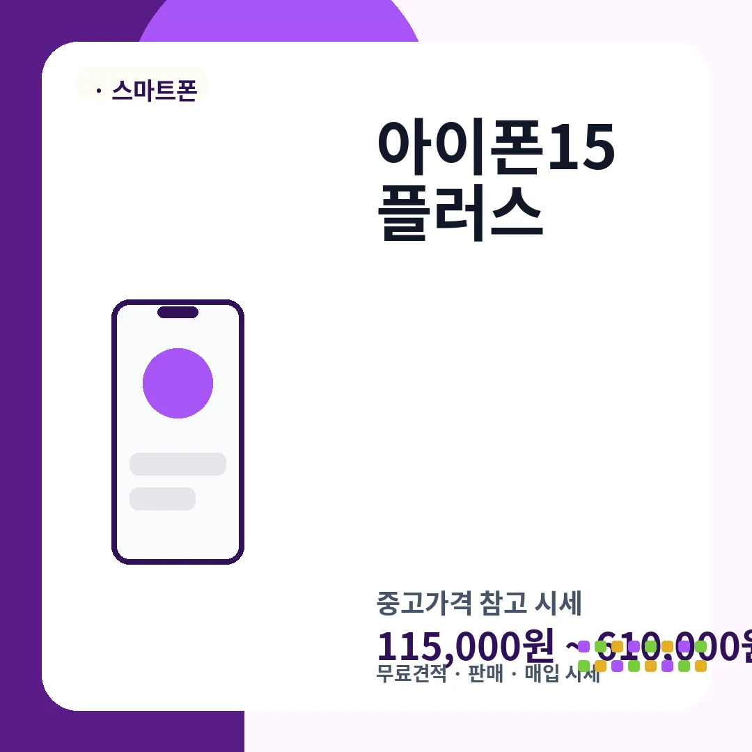 아이폰15 플러스 중고가격 시세