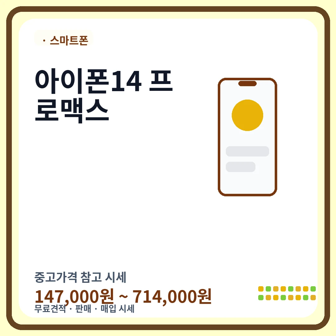 아이폰14 프로맥스 중고가격 시세