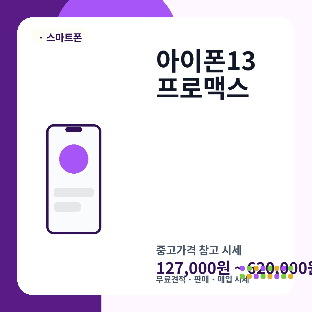 아이폰13 프로맥스 중고가격 시세