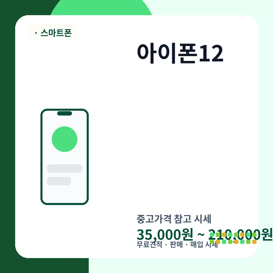 아이폰12 중고가격 시세