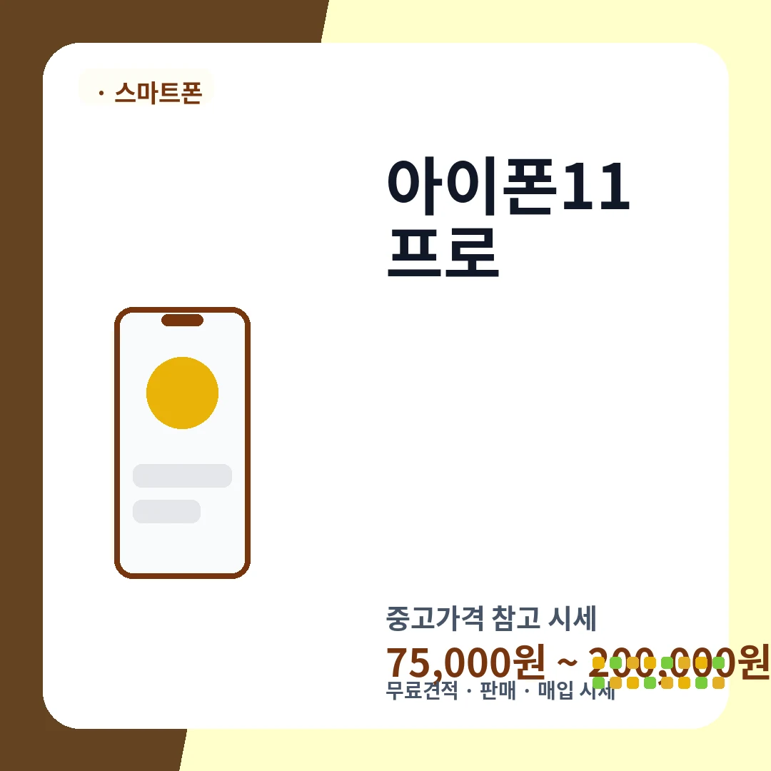 아이폰11 프로 중고가격 시세