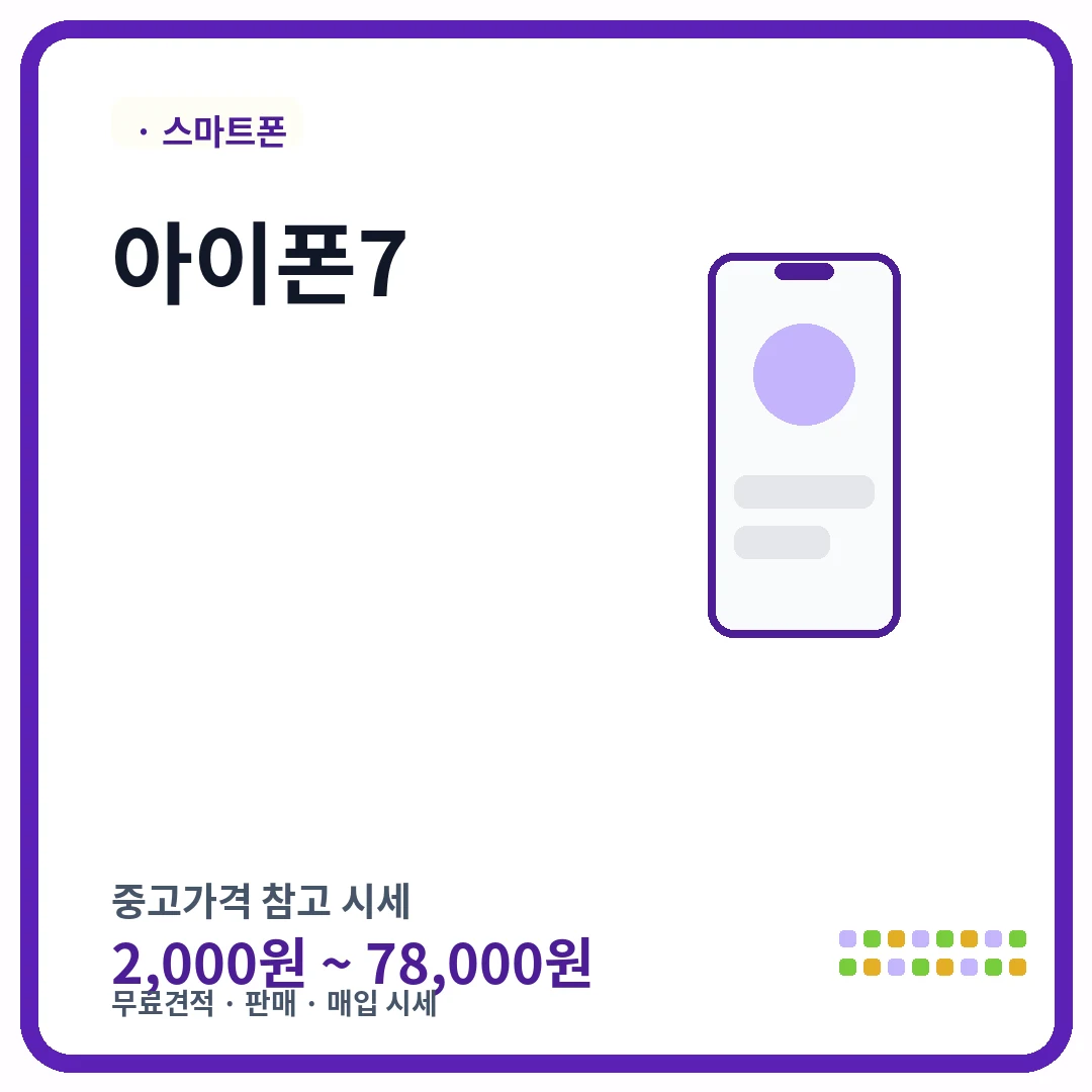 아이폰7 중고가격 시세