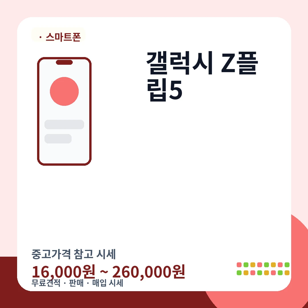 갤럭시 Z플립5 중고가격 시세