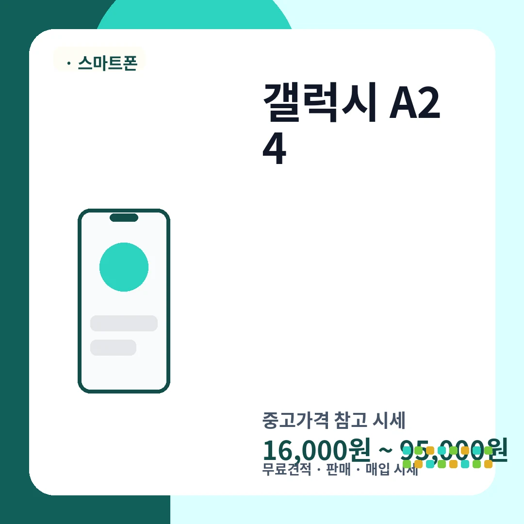갤럭시 A24 중고가격 시세