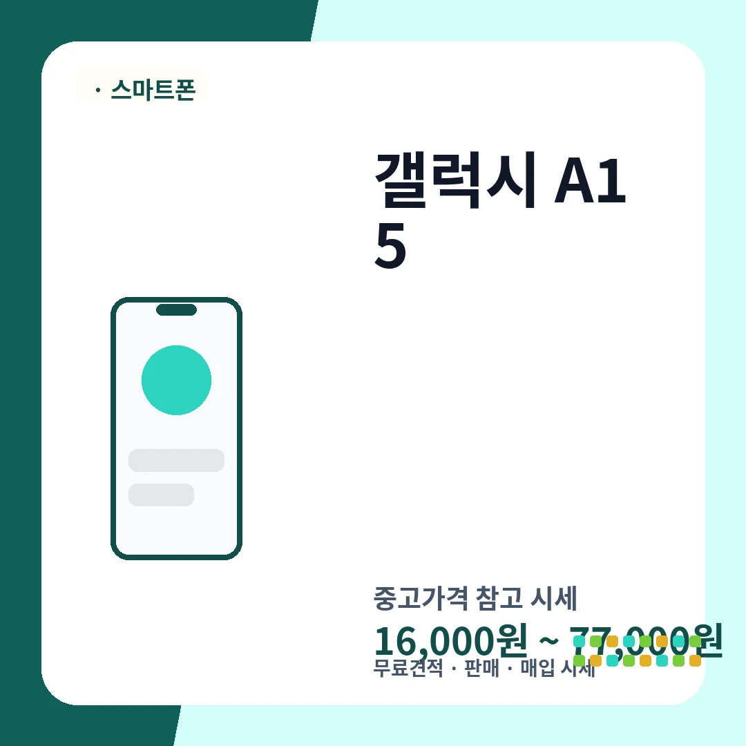 갤럭시 A15 중고가격 시세