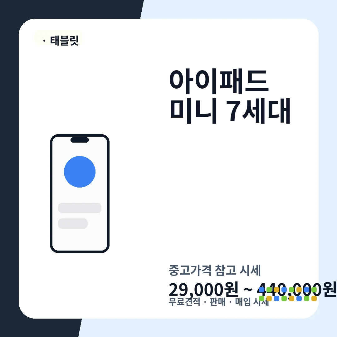 아이패드 미니 7세대 중고가격 시세