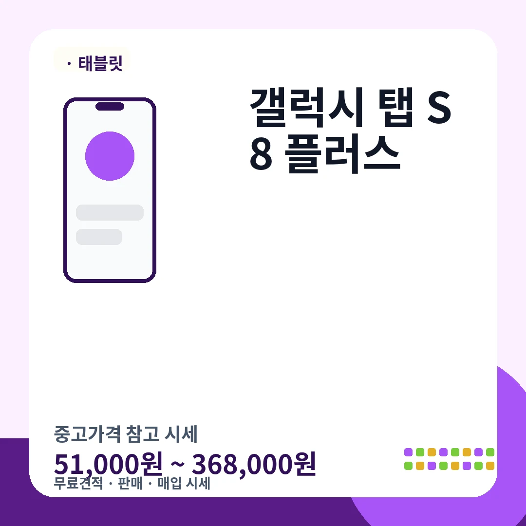 갤럭시 탭 S8 플러스 중고가격 시세