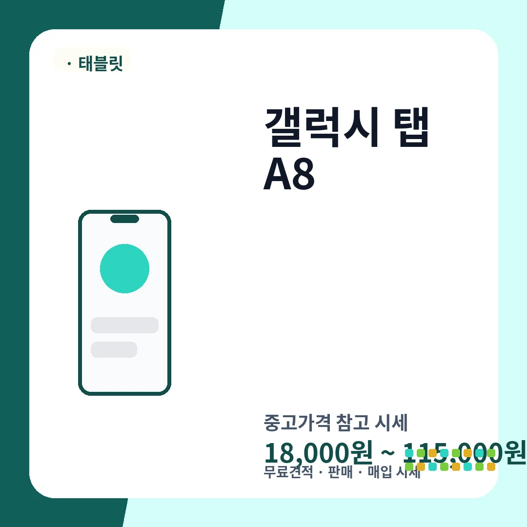갤럭시 탭 A8 중고가격 시세