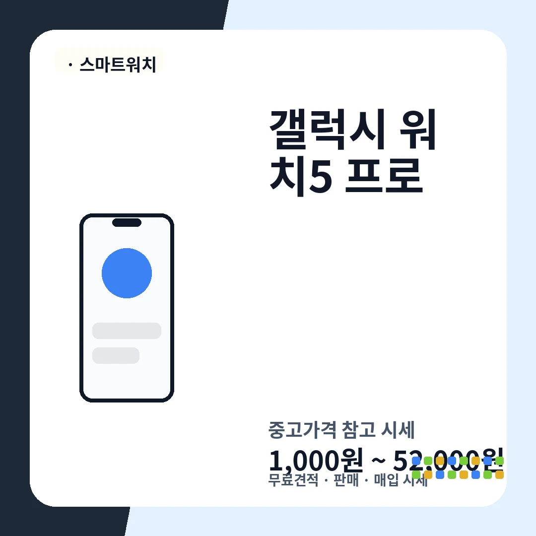 갤럭시 워치5 프로 중고가격 시세