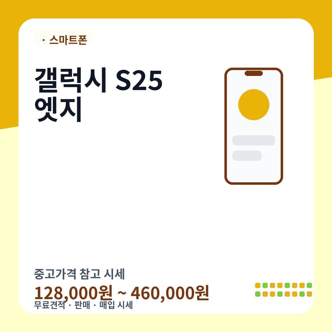 갤럭시 S25 엣지 중고가격 시세