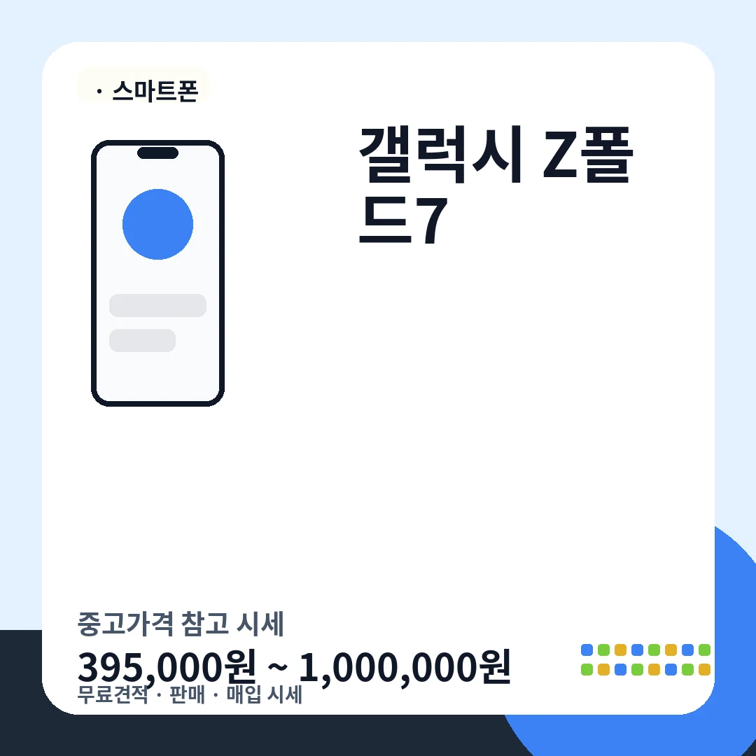 갤럭시 Z폴드7 중고가격 시세