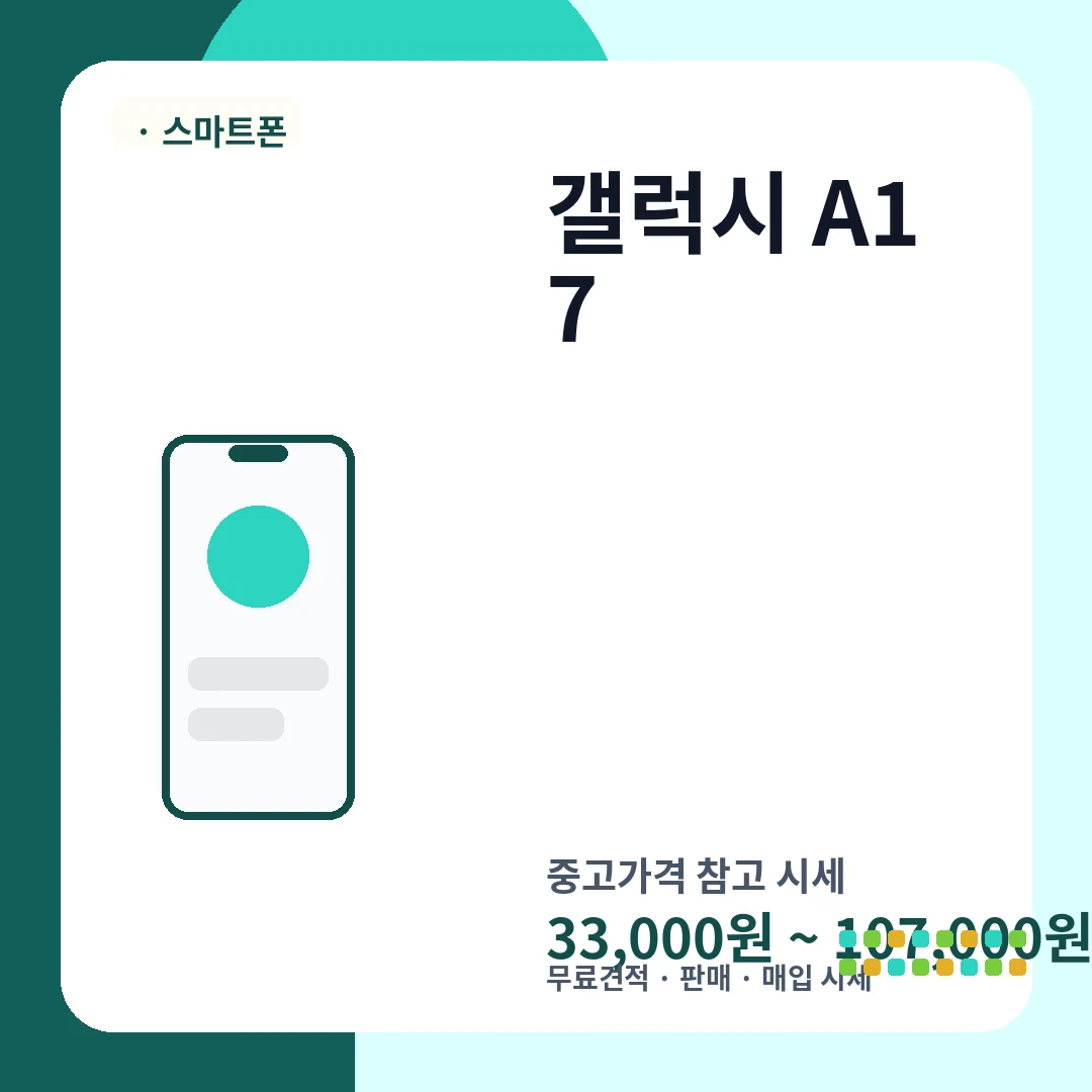갤럭시 A17 중고가격 시세