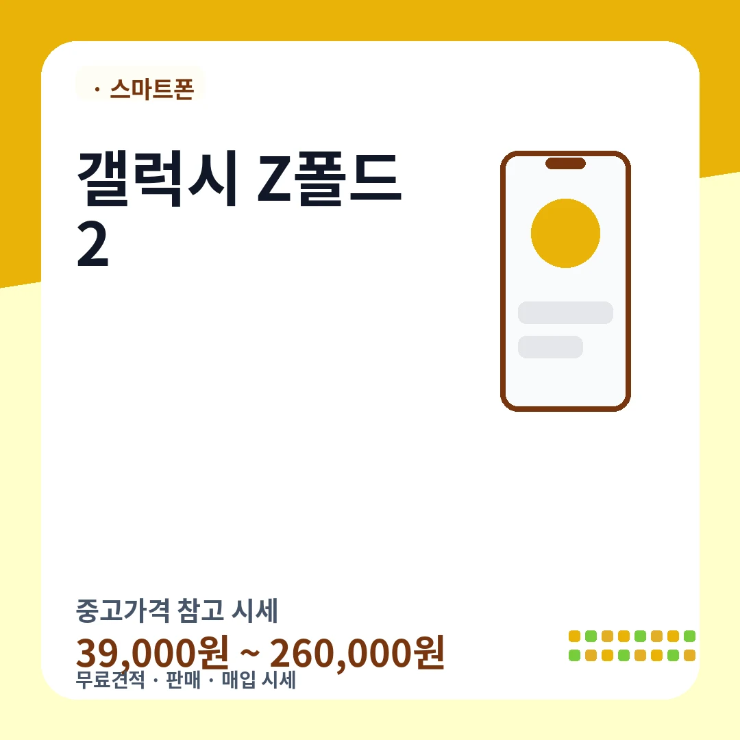 갤럭시 Z폴드2 중고가격 시세