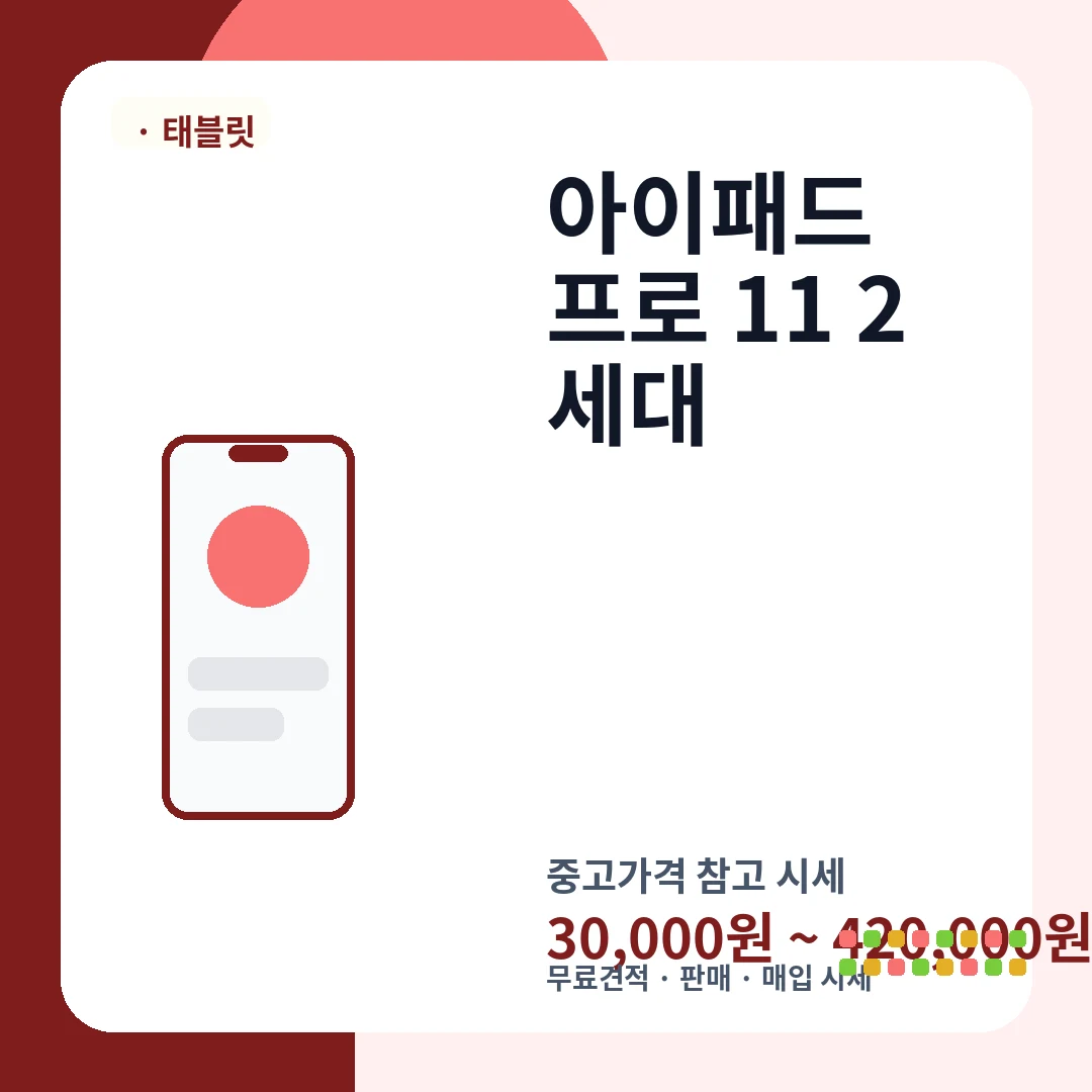 아이패드 프로 11 2세대 중고가격 시세
