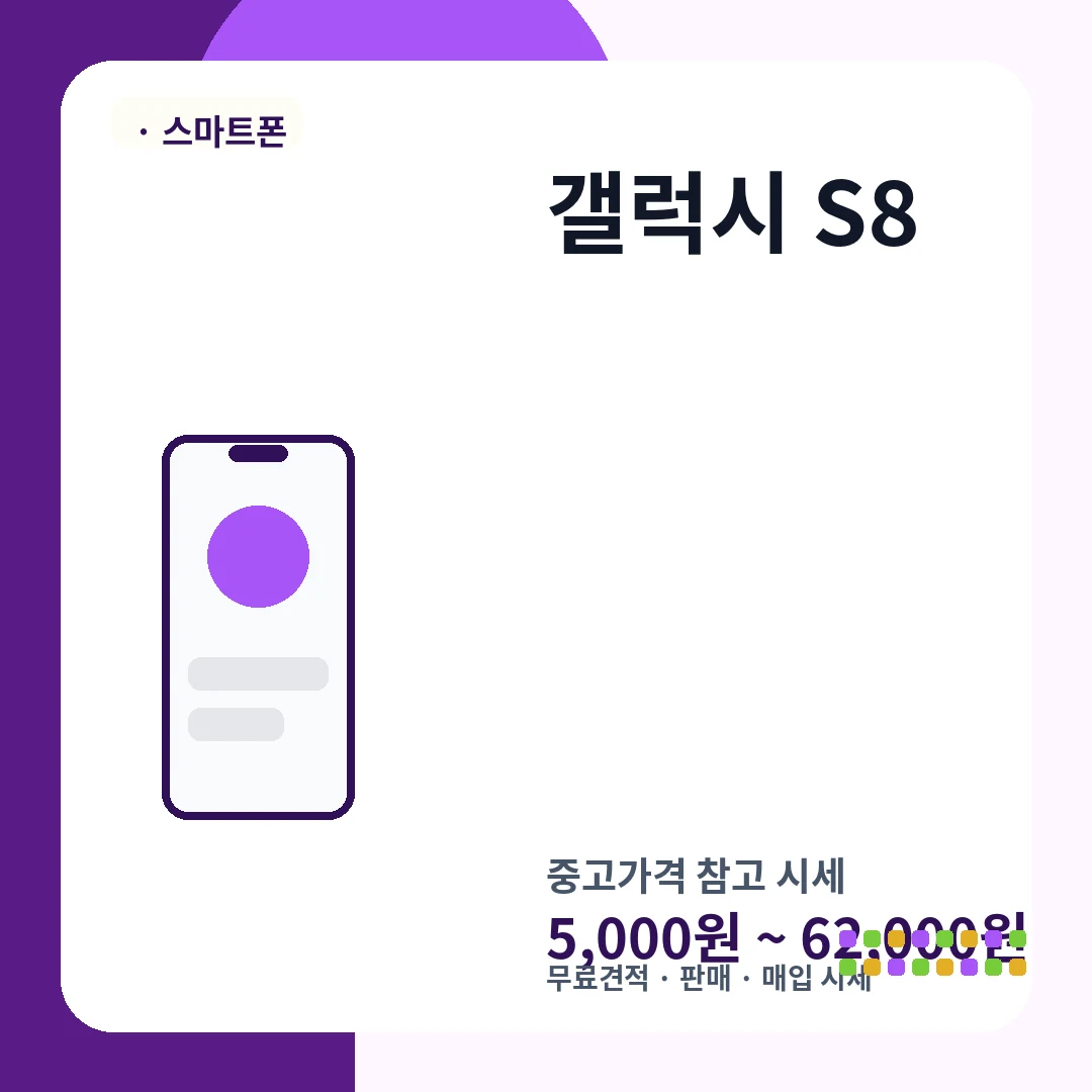 갤럭시 S8 중고가격 시세