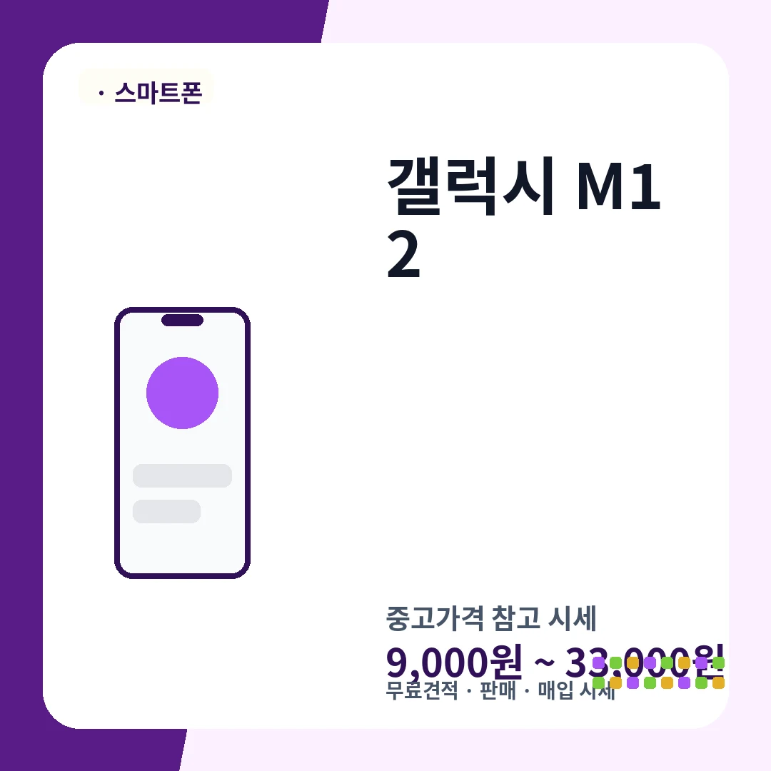 갤럭시 M12 중고가격 시세