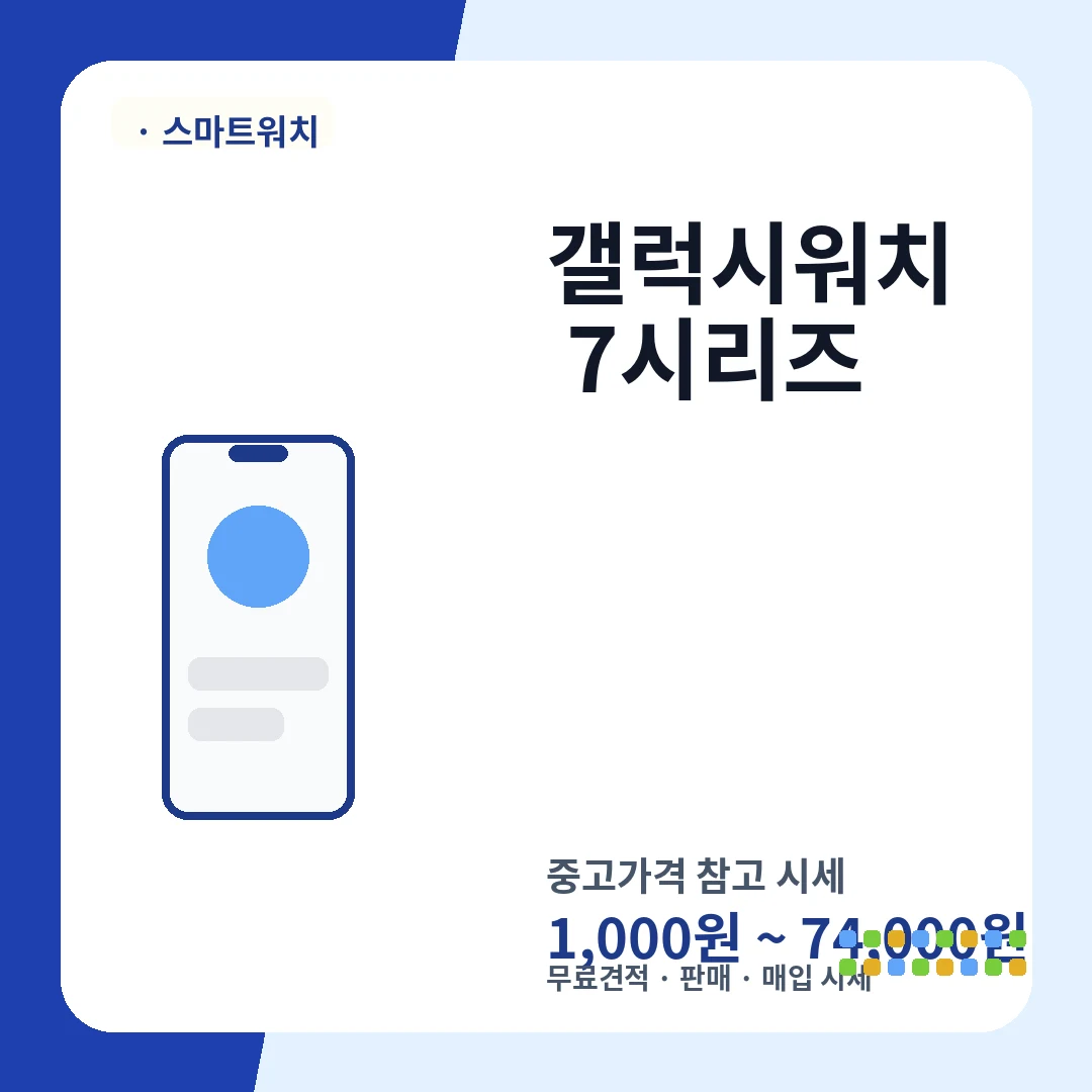 갤럭시워치 7시리즈 중고가격 시세